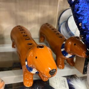 DACHSHUND menorah/candle holder ! Beautiful figurine 🕎🕯🕯🕯